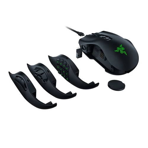 Razer Naga V2 Pro MMO Vezeték nélküli Gamer Egér Fekete