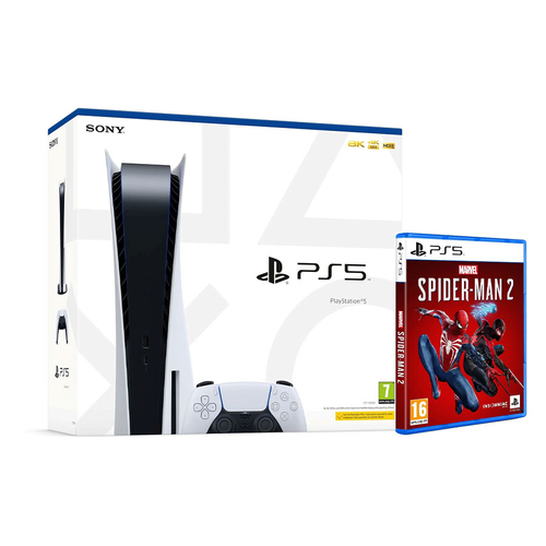 Sony Playstation 5 (PS5) Disc Edition 825GB + Spider-Man 2 Játékkonzol csomag