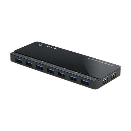 TP-Link UH720 7 portos USB 3.0 HUB Táppal Fekete