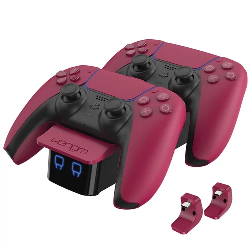 Venom VS5010 PS5 Piros "Cosmic Red" Dupla Töltőállomás