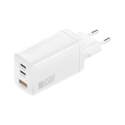 4Smarts PDPlug Trio Töltő adapter, 65W, GaN 2C+1A, Fehér