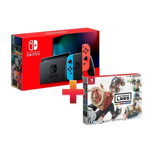 Nintendo Switch Neon + Nintendo Labo Vehicle kit játékkonzol csomag	