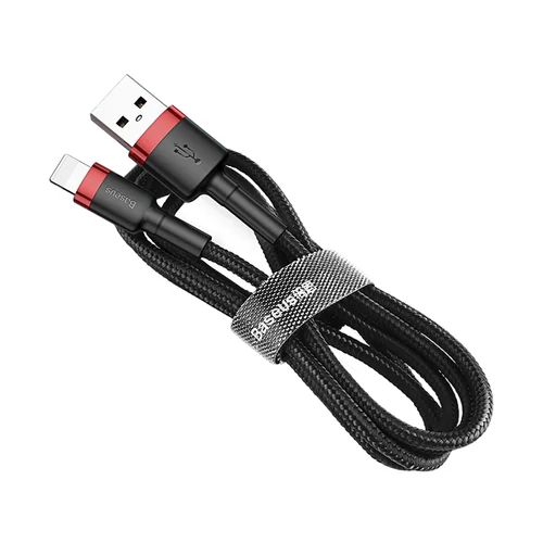Baseus Cafule 2m 1,5A Lightning Fekete-Piros Adat- és töltőkábel