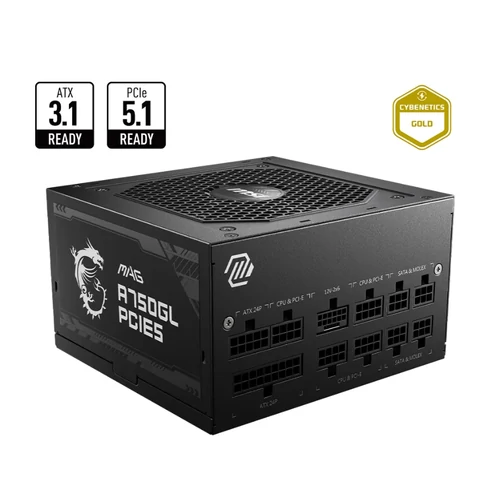MSI MAG A750GL PCIE5 80+ Gold V2 moduláris tápegység