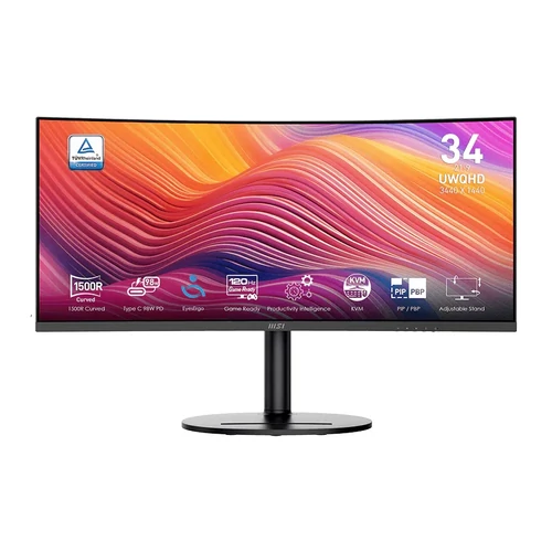 MSI MD342CQP 34" UWQHD VA ívelt 120Hz Monitor fekete