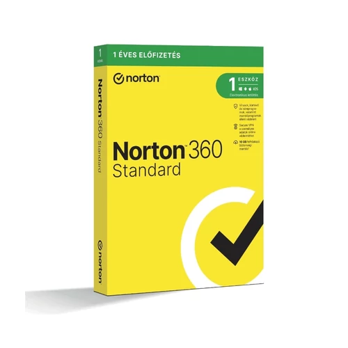 Norton 360 Standard 10GB HUN (1 Eszköz 1 év) Vírusirtó Szoftver