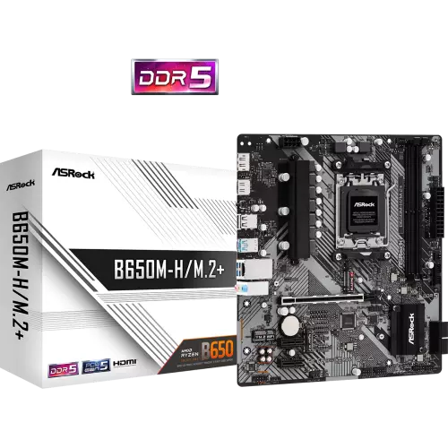 ASRock B650M-H/M.2+ AMD AM5 microATX Alaplap