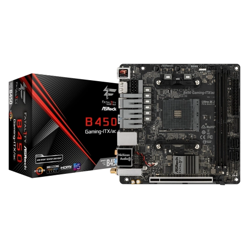 ASRock Fatal1ty B450 Gaming-ITX/AC AMD AM4 Mini ITX Wifi Alaplap