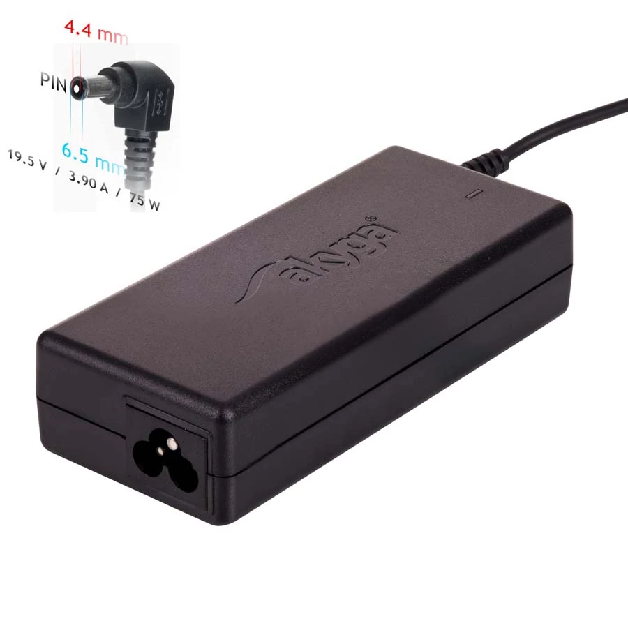 Akyga AK-ND-19 19.5V / 3.9A 75W 6.5 x 4.4 mm + pin
 Laptop Tápegység