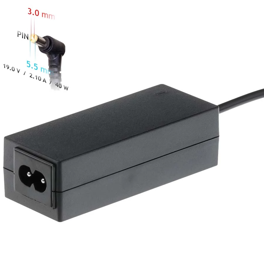 Akyga AK-ND-48 19V / 2.1A 40W 5.5 x 3.0 mm + pin
 Laptop Tápegység