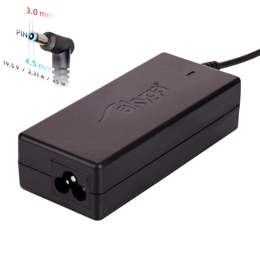 Akyga AK-ND-69 19.5V / 2.31A 45W 4.5 x 3.0 mm + pin
 Laptop Tápegység