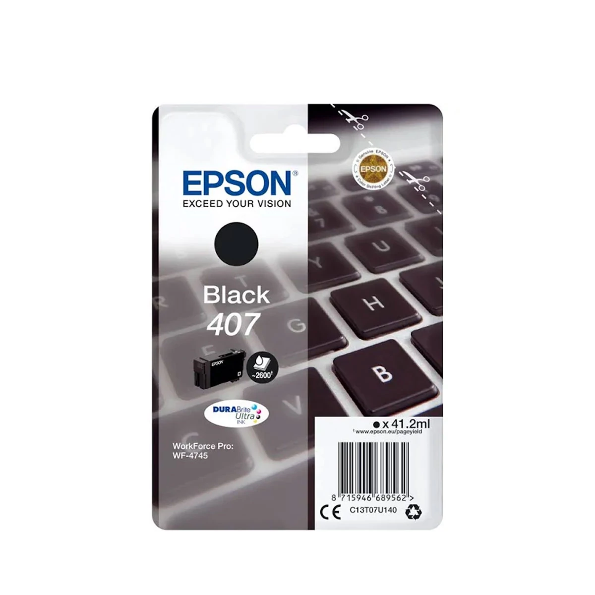 Epson 407 (C13T07U140) fekete tintapatron