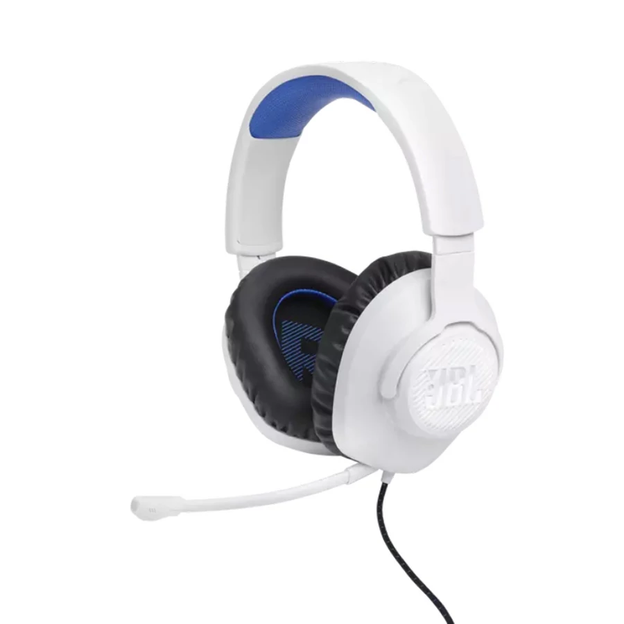 JBL Quantum 100P Gamer Konzol fejhallgató Fehér Kék