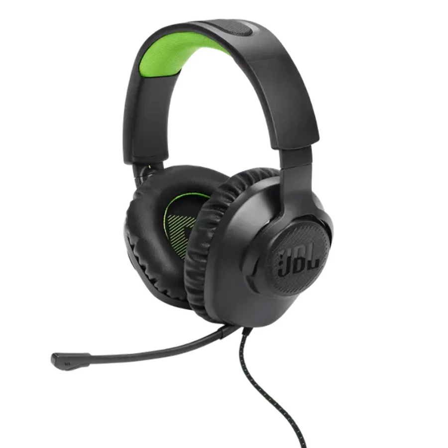 JBL Quantum 100X Gamer Konzol fejhallgató Fekete Zöld