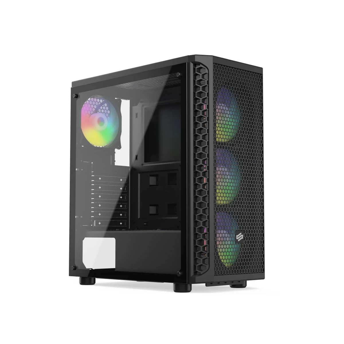 SilentiumPC Signum SG1V EVO TG ARGB Fekete ATX (SPC248) Számítógép ház