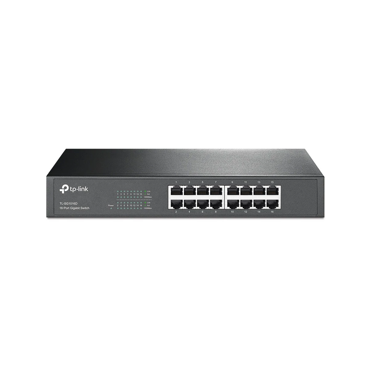 TP-Link TL-SG1016D Gigabit 16 portos Switch Fém Fekete