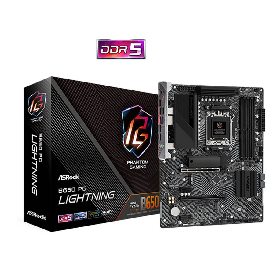 ASRock B650 PG Lightning AMD AM5 ATX (90-MXBK20-A0UAYZ) Alaplap