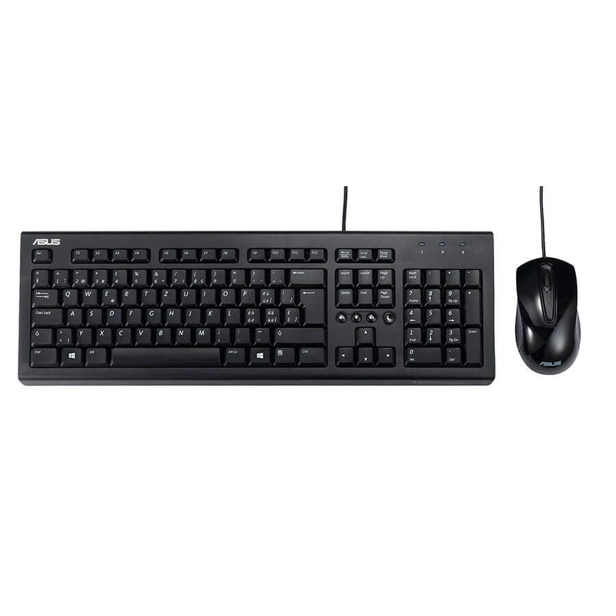 Asus Desktop U2000 Vezetékes Egér és Billentyűzet HUN Fekete