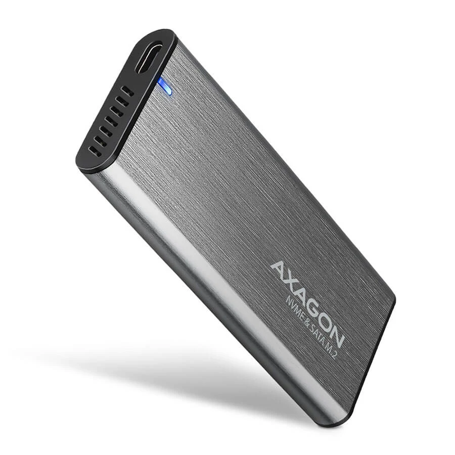 Axagon (EEM2-SG2) SuperSpeed+ USB-C NVMe M.2 Szürke Ház