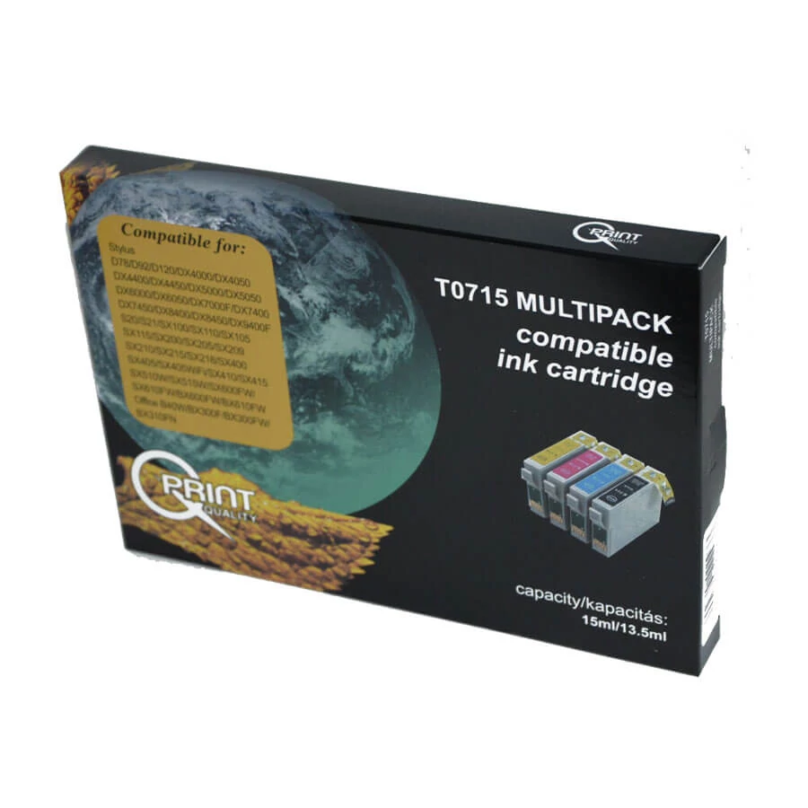 Q-Print Epson T0715 Multipack utángyártott patron