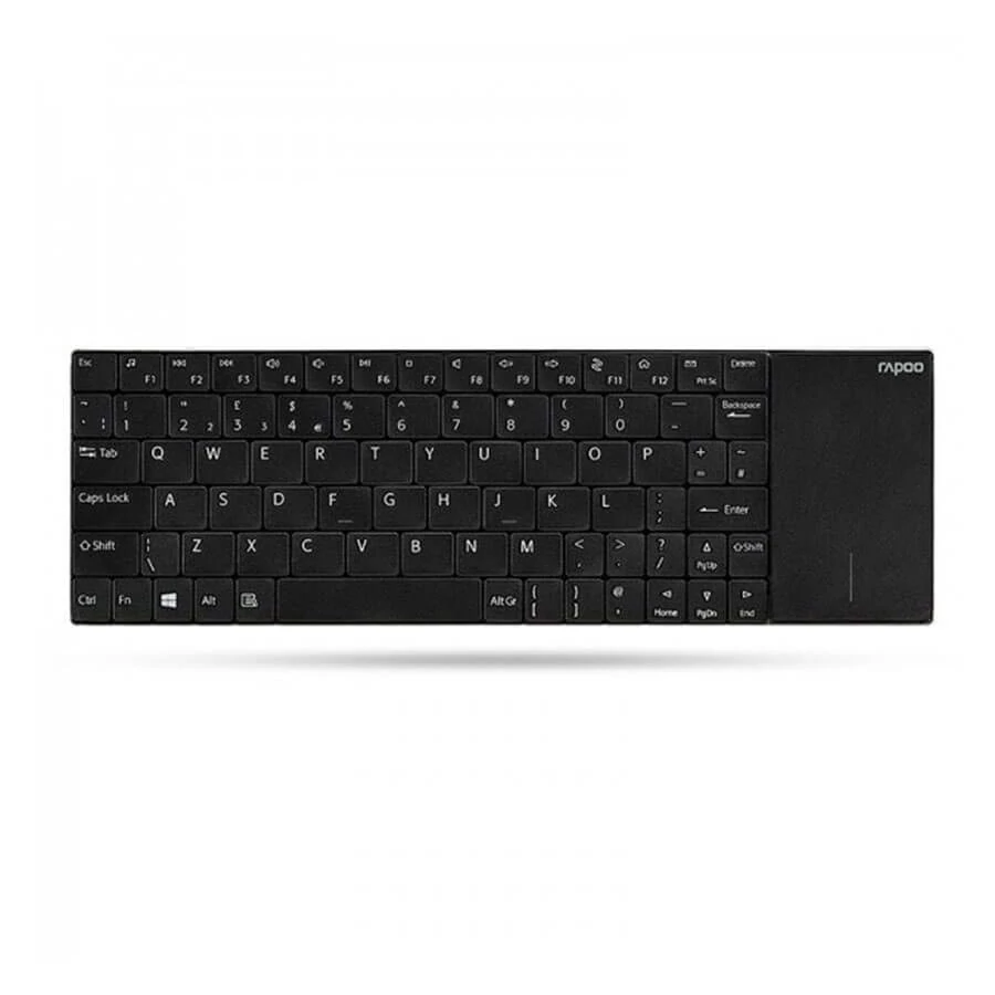 Rapoo E2710 Vezeték Nélküli Fekete HUN Touchpad Billentyűzet