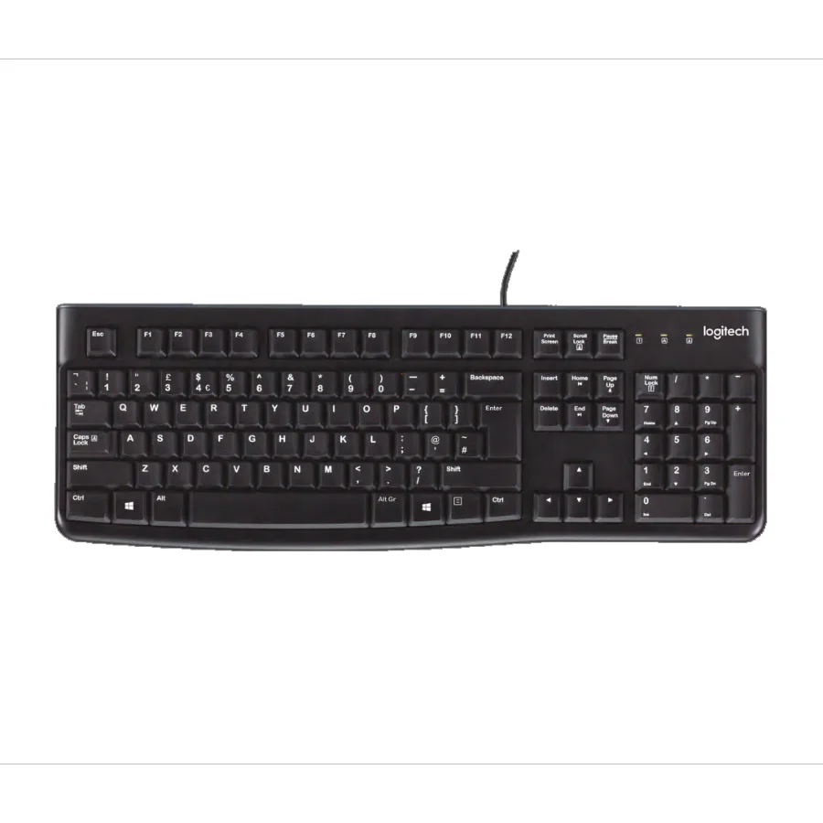 Logitech K120 USB Vezetékes Billentyűzet Fekete