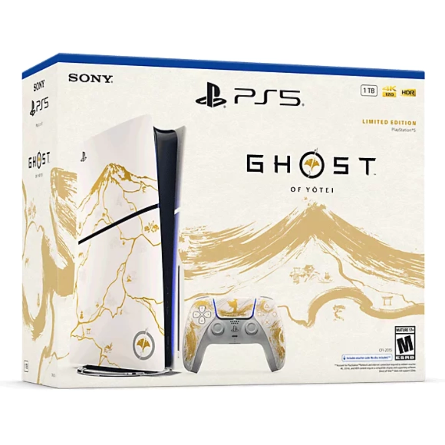 Sony Playstation 5 (PS5) Slim Disc edition 825GB Ghost of Yötei Gold Limited Játékkonzol