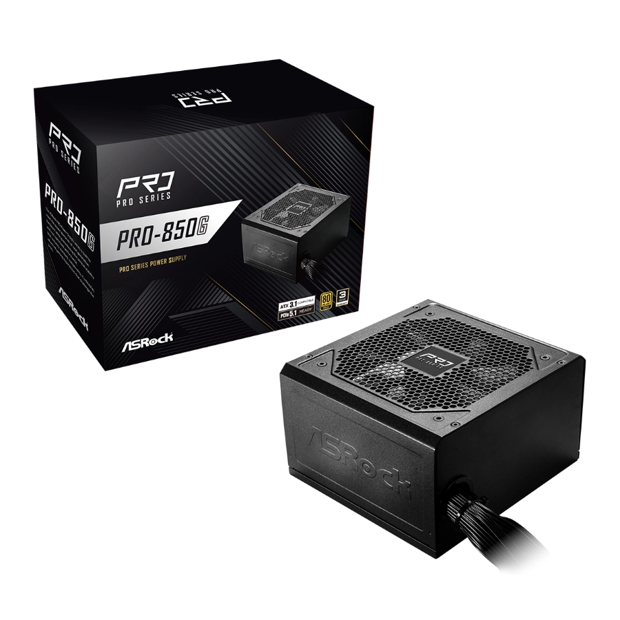 ASRock PRO-850G 850W 80 PLUS GOLD tápegység