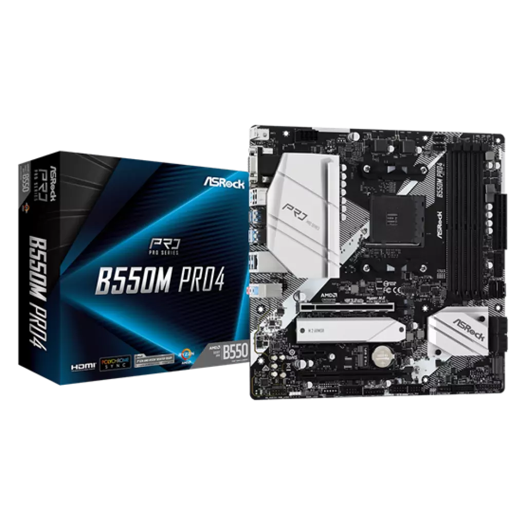 ASRock B550M Pro4 AMD AM4 microATX Alaplap