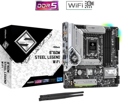 ASRock B760M Steel Legend Intel LGA1700 microATX Wifi Alaplap