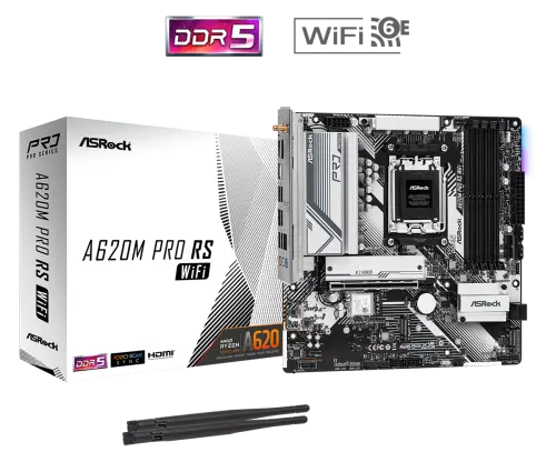 ASRock A620M PRO RS AMD AM5 microATX Wifi Alaplap
