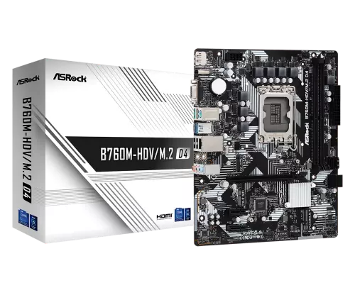 ASRock B760M-HDV/M.2 D4 Intel LGA1700 microATX Alaplap