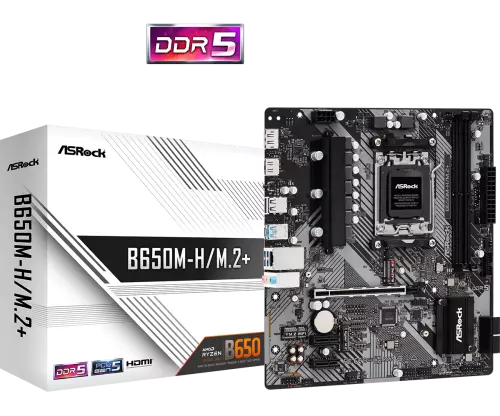 ASRock B650M-H/M.2+ AMD AM5 microATX Alaplap